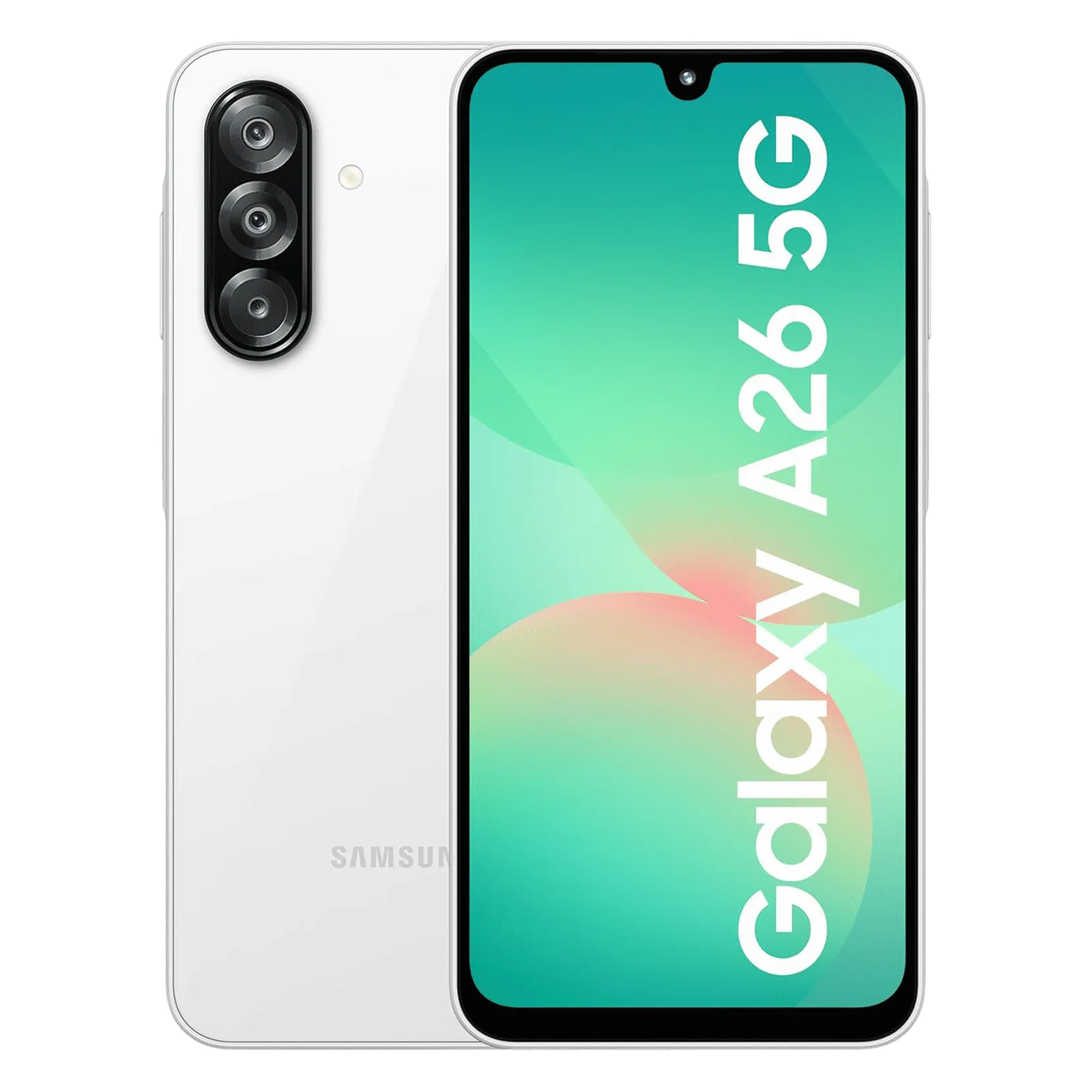 Samsung Galaxy A26 5G 128GB Blanc authentique disponible chez KTelephones à Kinshasa.