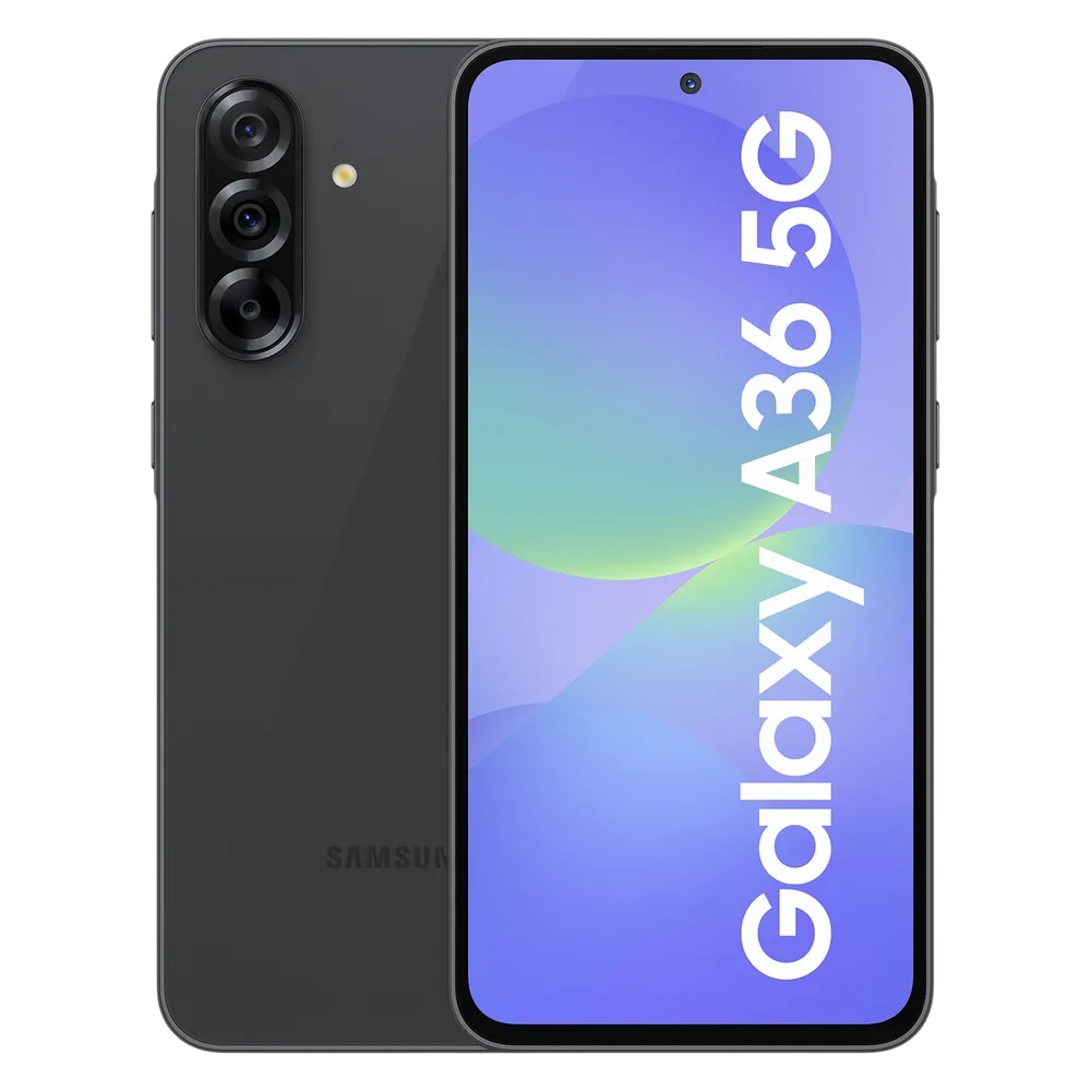 Samsung Galaxy A36 5G 128 Go noir authentique disponible chez KTelephones à Kinshasa