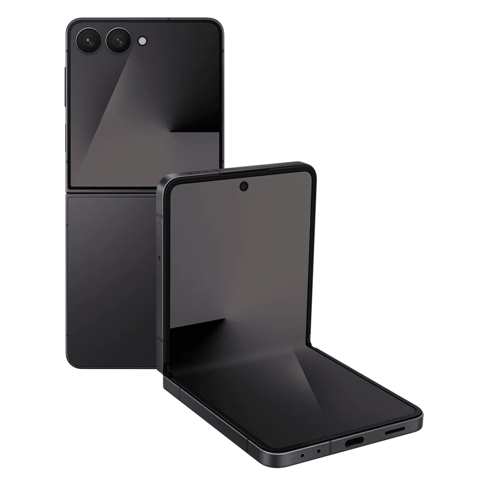 Samsung Galaxy Z Flip7 512GB Titane Noir authentique disponible chez KTelephones à Kinshasa.