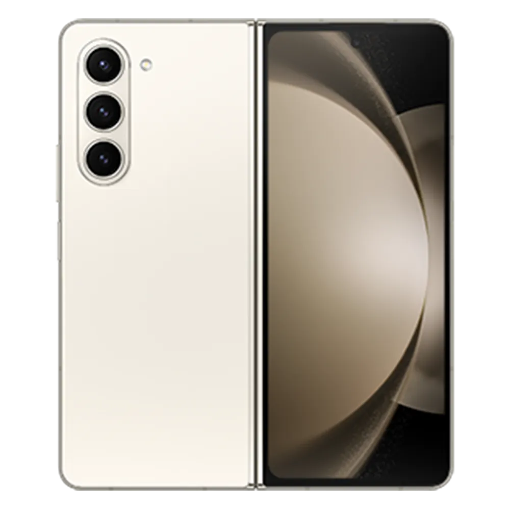 Samsung Galaxy Z Fold5 512GB Crème authentique disponible chez KTelephones à Kinshasa.