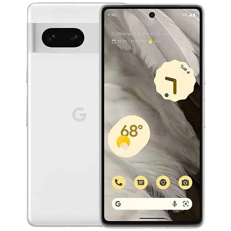 Google Pixel 7 128GB Neige authentique disponible chez KTelephones à Kinshasa.