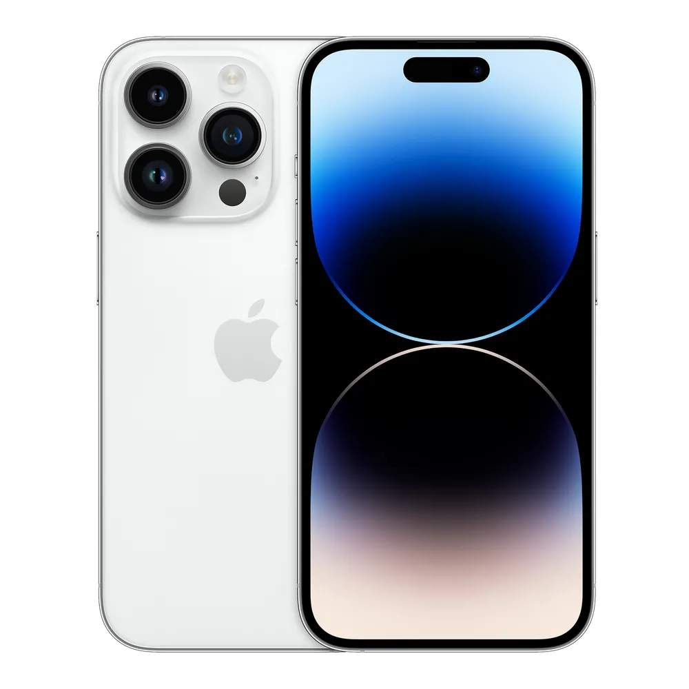 iPhone 14 Pro (256Go) Argent Métallisé authentique disponible chez KTelephones à Kinshasa.